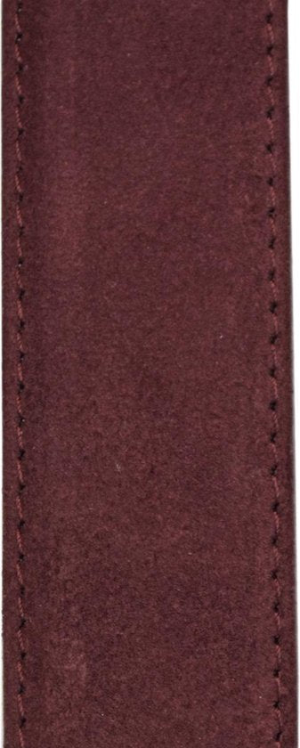 Riem heren riem dames 3 5 cm bordeaux suede totale - Arrigo Leather Goods