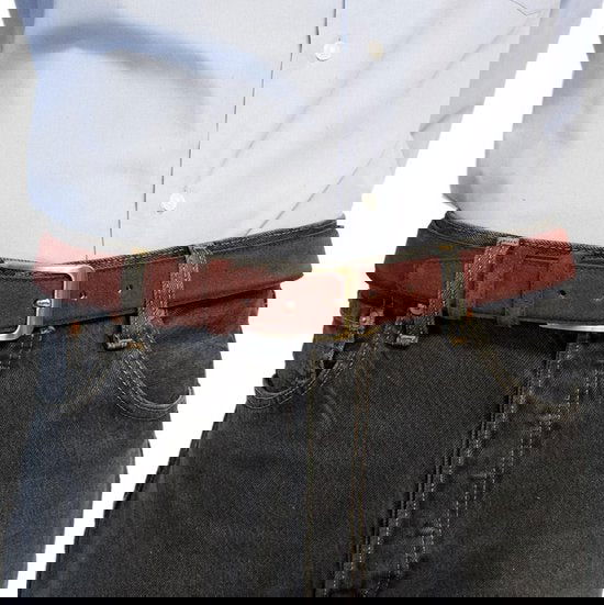 Riem heren riem dames 3 5 cm bordeaux suede totale - Arrigo Leather Goods