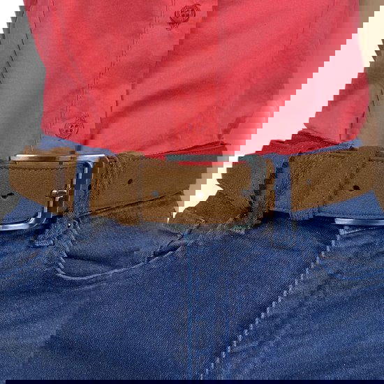 Riem heren riem dames 3 5 cm bruin suede leer - Arrigo Leather Goods