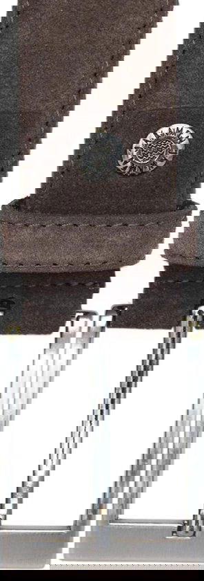 Riem heren riem dames 3 5 cm donkerbruin suede totale - Arrigo Leather Goods