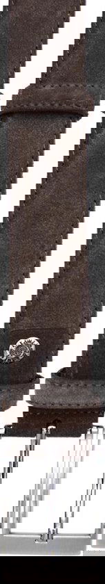 Riem heren riem dames 3 5 cm donkerbruin suede totale - Arrigo Leather Goods