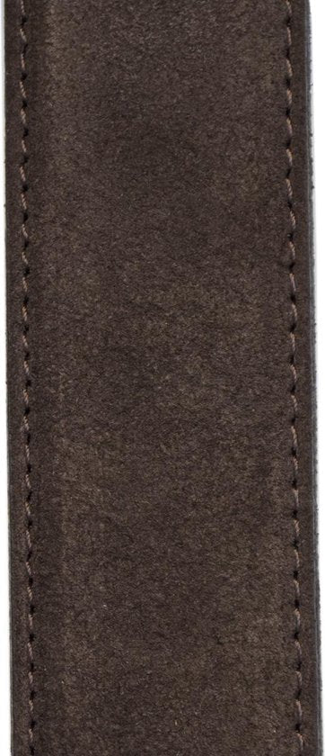 Riem heren riem dames 3 5 cm donkerbruin suede totale - Arrigo Leather Goods