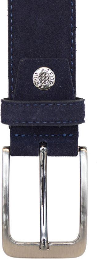 Riem heren riem dames 3 5 cm paarsblauw suede totale - Arrigo Leather Goods