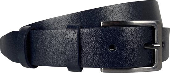 Riem heren riem dames broekriem 3 cm leer donkerblauw totale - Arrigo Leather Goods
