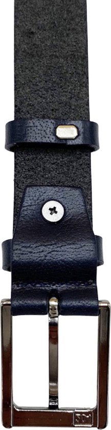 Riem heren riem dames broekriem 3 cm leer donkerblauw totale - Arrigo Leather Goods