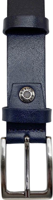 Riem heren riem dames broekriem 3 cm leer donkerblauw totale - Arrigo Leather Goods