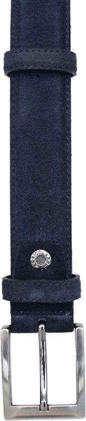 Riem heren riem dames donkerblauw suede 3 5 cm totale - Arrigo Leather Goods