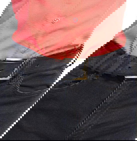 Riem heren riem dames donkerblauw suede 3 5 cm totale - Arrigo Leather Goods