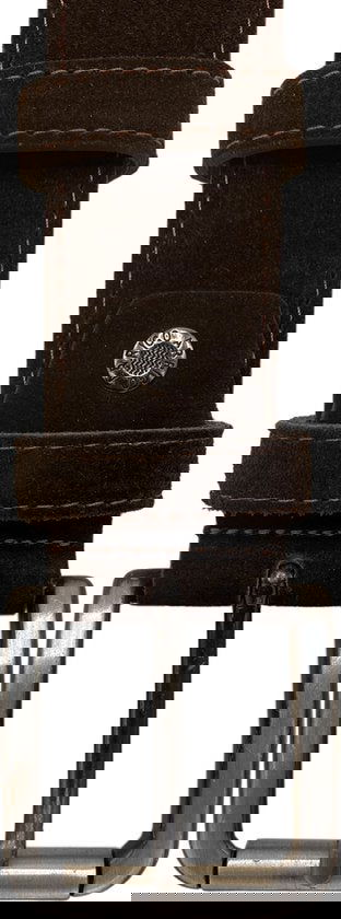 Riem heren riem dames donkerbruin suede leer 4 5 cm - Arrigo Leather Goods