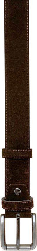 Riem heren riem dames donkerbruin suede leer 4 5 cm - Arrigo Leather Goods