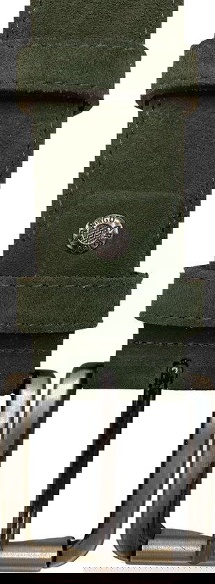 Riem heren riem dames groen suede leer 4 5 cm - Arrigo Leather Goods