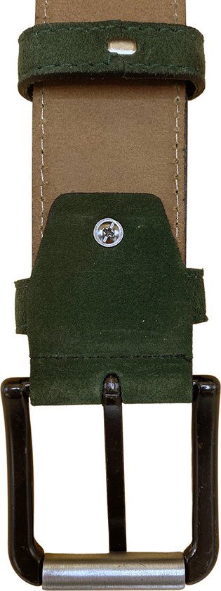 Riem heren riem dames groen suede leer 4 5 cm - Arrigo Leather Goods