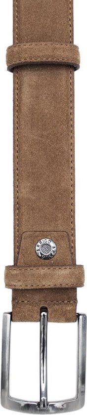 Riem heren riem dames lichtbruin suede 3 5 cm totale - Arrigo Leather Goods