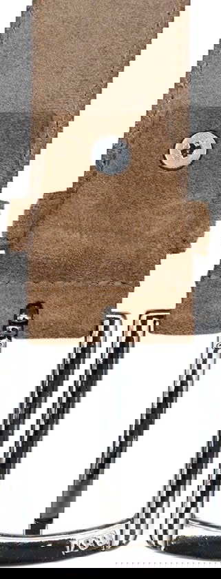 Riem heren riem dames lichtbruin suede 3 5 cm totale - Arrigo Leather Goods