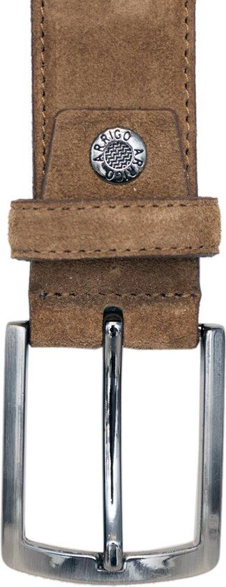 Riem heren riem dames lichtbruin suede 3 5 cm totale - Arrigo Leather Goods
