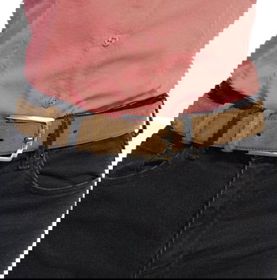 Riem heren riem dames lichtbruin suede 3 5 cm totale - Arrigo Leather Goods