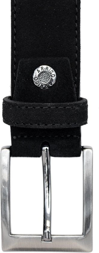 Riem heren riem dames zwart suede leer 35 mm totale - Arrigo Leather Goods