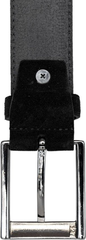 Riem heren riem dames zwart suede leer 35 mm totale - Arrigo Leather Goods