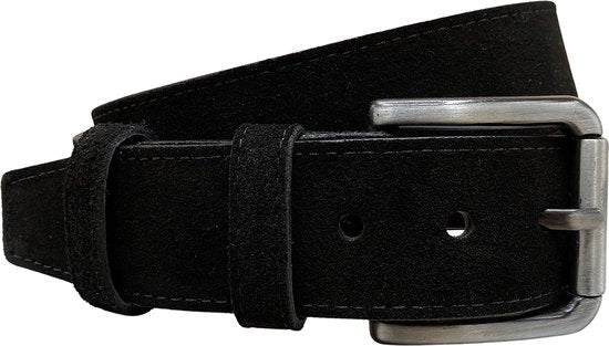 Riem heren riem dames zwart suede leer 4 5 cm - Arrigo Leather Goods