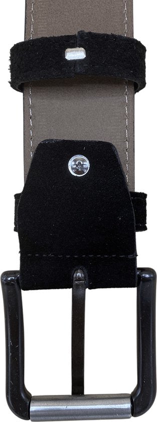 Riem heren riem dames zwart suede leer 4 5 cm - Arrigo Leather Goods