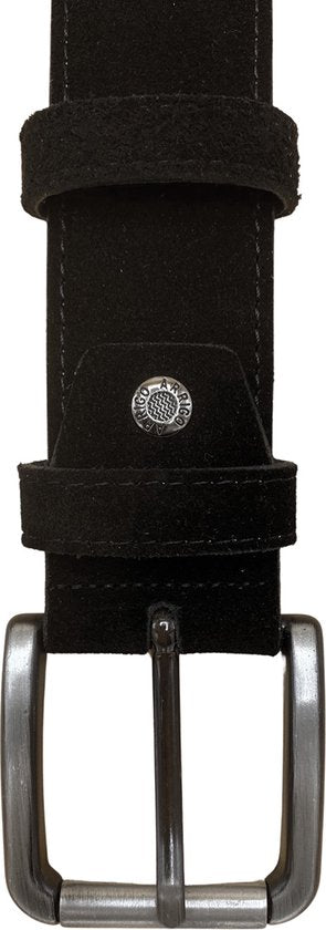 Riem heren riem dames zwart suede leer 4 5 cm - Arrigo Leather Goods