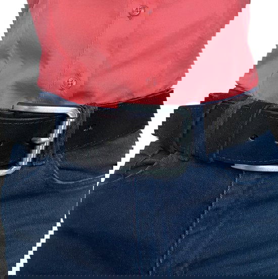 Riem heren riem dames zwart suede leer 4 5 cm - Arrigo Leather Goods