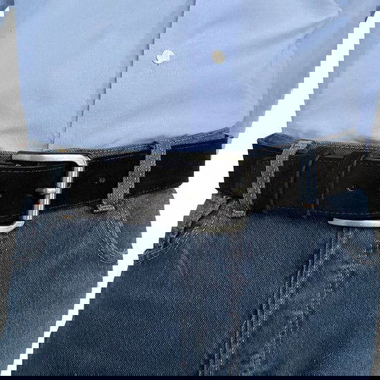 Riem heren riem dames zwart suede leer 4 5 cm - Arrigo Leather Goods