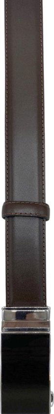 Riem leer donkerbruin met een automatische gesp heren riem donkerbruin - Arrigo Leather Goods
