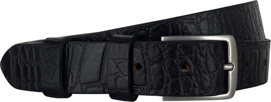 Riem riem heren riem dames 3 cm leer zwart 115 - Arrigo Leather Goods