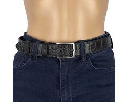 Riem riem heren riem dames 3 cm leer zwart 115 - Arrigo Leather Goods