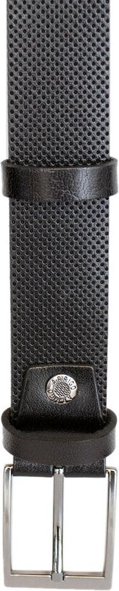 Riem van zwart leer met een print echt lederen riem - Arrigo Leather Goods