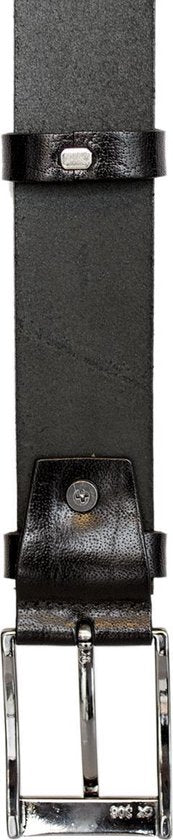 Riem van zwart leer met een print echt lederen riem - Arrigo Leather Goods