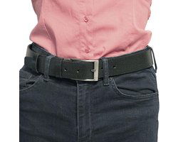 Riem van zwart leer met een print echt lederen riem - Arrigo Leather Goods