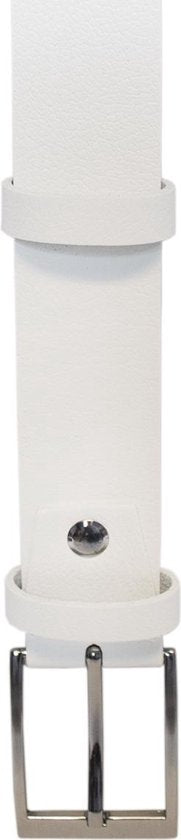 Riem wit leer 3 5 cm breed riem echt leer - Arrigo Leather Goods