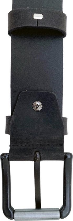 Riem zwart heren riem zwart dames 4 5 cm breed - Arrigo Leather Goods