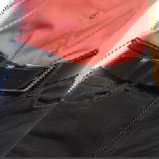 Riem zwart leer 3 5 cm breed riem echt leer - Arrigo Leather Goods