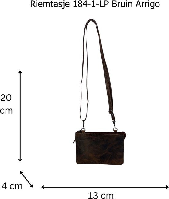 Riemtasje heren donkerbruin leer heuptasje dames festival schoudertas heren fanny - Arrigo.nl