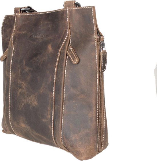 Rugtas leer of schoudertas leer cognac rugzak leer anti diefstal - Arrigo Leather Goods