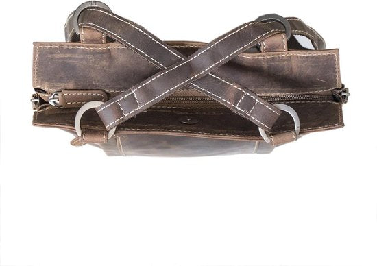 Rugtas leer of schoudertas leer cognac rugzak leer anti diefstal - Arrigo Leather Goods