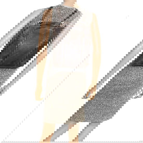 Rugtas leer of schoudertas leer donkerbruin rugzak leer anti diefstal - Arrigo Leather Goods