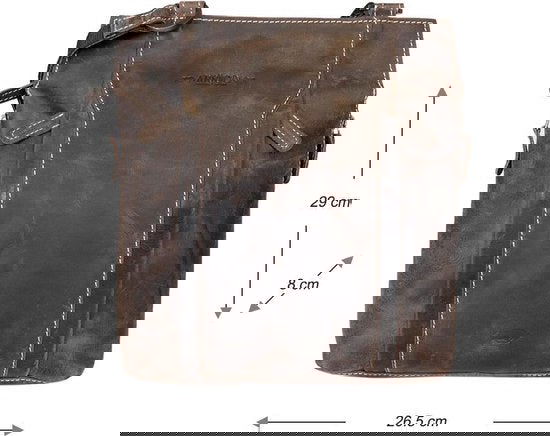 Rugtas leer of schoudertas leer donkerbruin rugzak leer anti diefstal - Arrigo Leather Goods