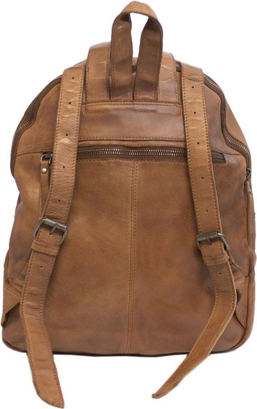 Rugtas lichtbruin leer rugzak lichtbruin gewassen vintage leer leren rugzak - Arrigo Leather Goods