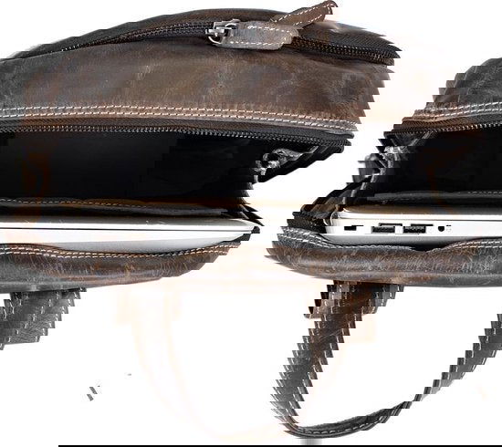 Rugzak dames leer of rugtas heren leer donkerbruin leer donkerbruine - Arrigo Leather Goods