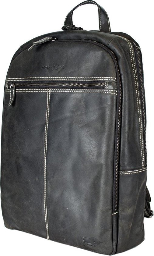 Rugzak dames leer of rugtas heren leer zwart leer zwarte - Arrigo Leather Goods