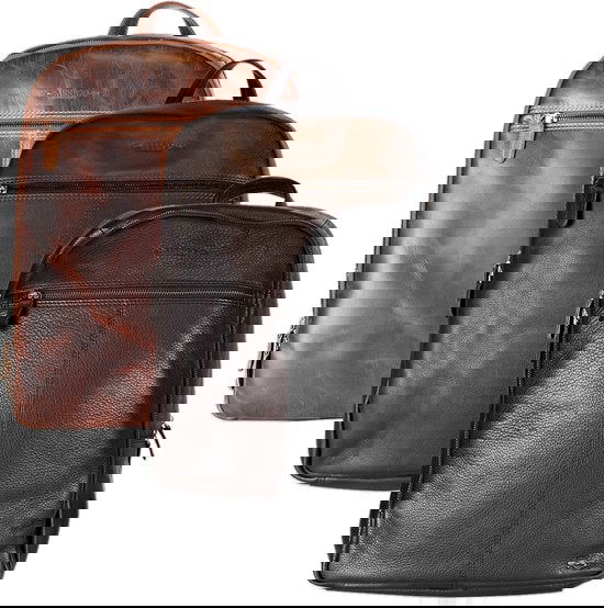 Rugzak dames leer of rugtas heren leer zwart leer zwarte - Arrigo Leather Goods