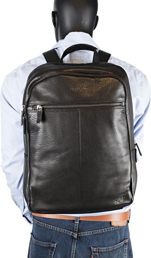 Rugzak dames leer of rugtas heren leer zwart leer zwarte - Arrigo Leather Goods