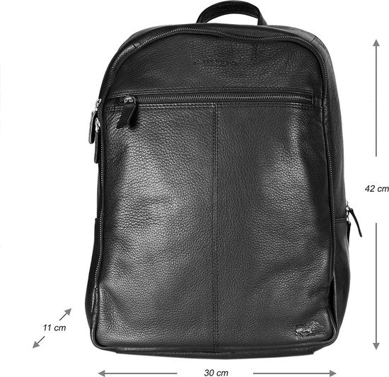 Rugzak dames leer of rugtas heren leer zwart leer zwarte - Arrigo Leather Goods