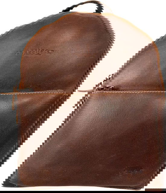 Rugzak dames rugzakje rugtas kleine rugzak leren rugzak leer cognac - Arrigo Leather Goods