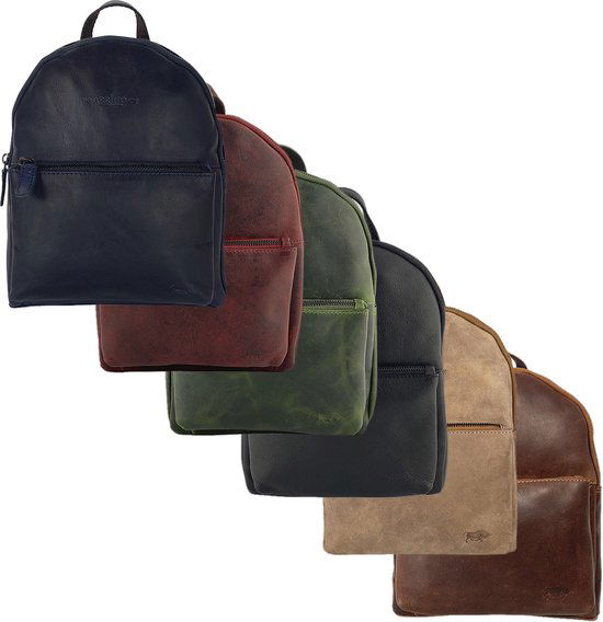 Rugzak dames rugzakje rugtas kleine rugzak leren rugzak leer donkerblauw - Arrigo Leather Goods
