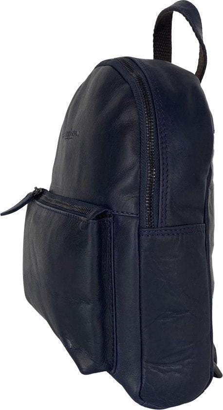 Rugzak dames rugzakje rugtas kleine rugzak leren rugzak leer donkerblauw - Arrigo Leather Goods